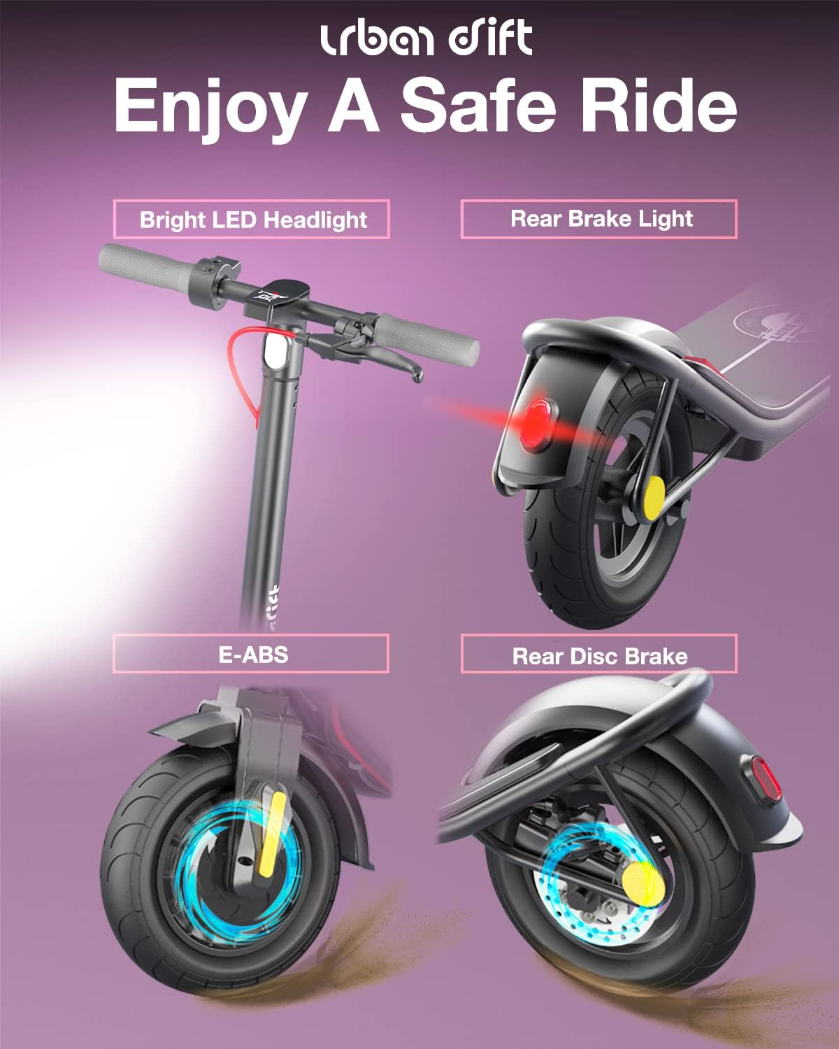 Black Foldable Electric Scooter W584172