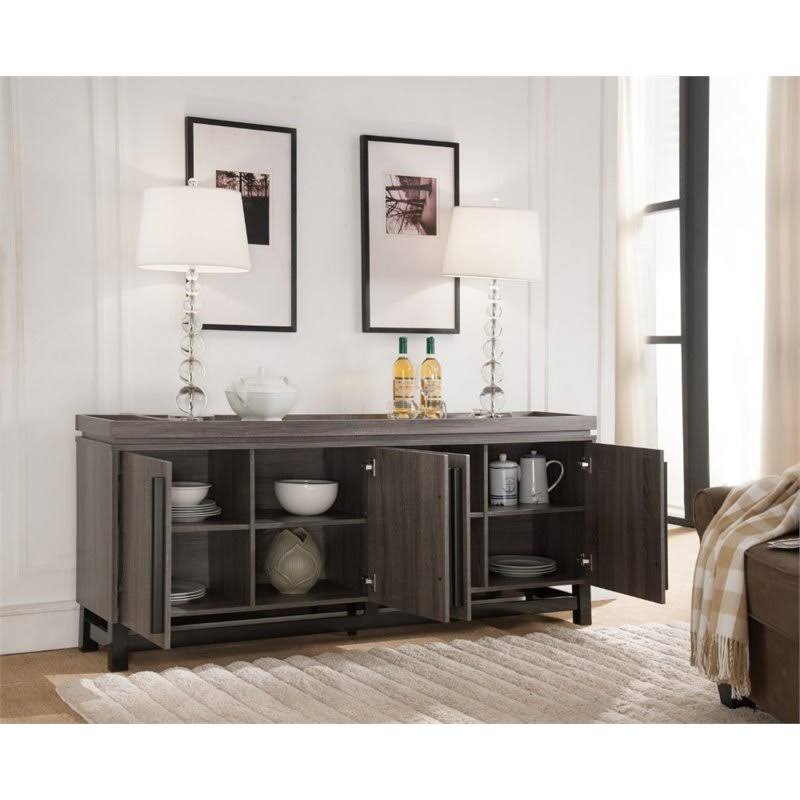 Distressed Gray Wood Buffet B483