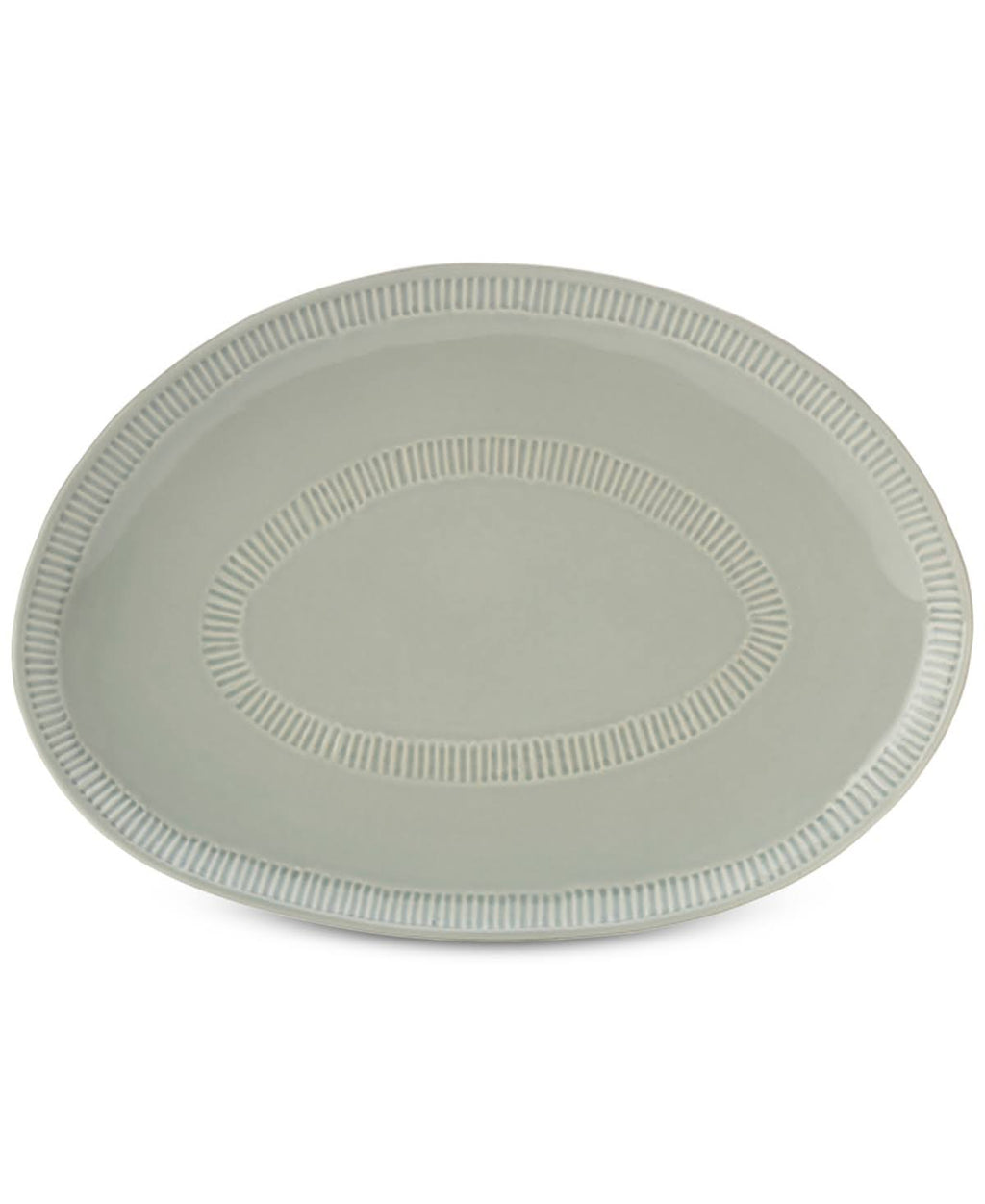 Grey Oval Platter Q3617