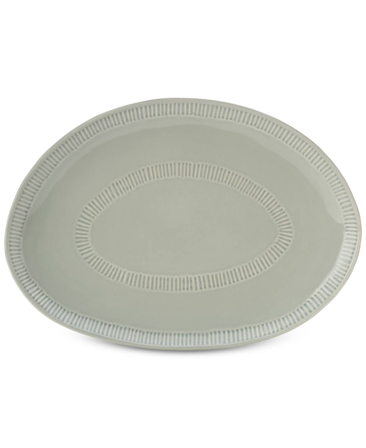 Grey Oval Platter Q3617