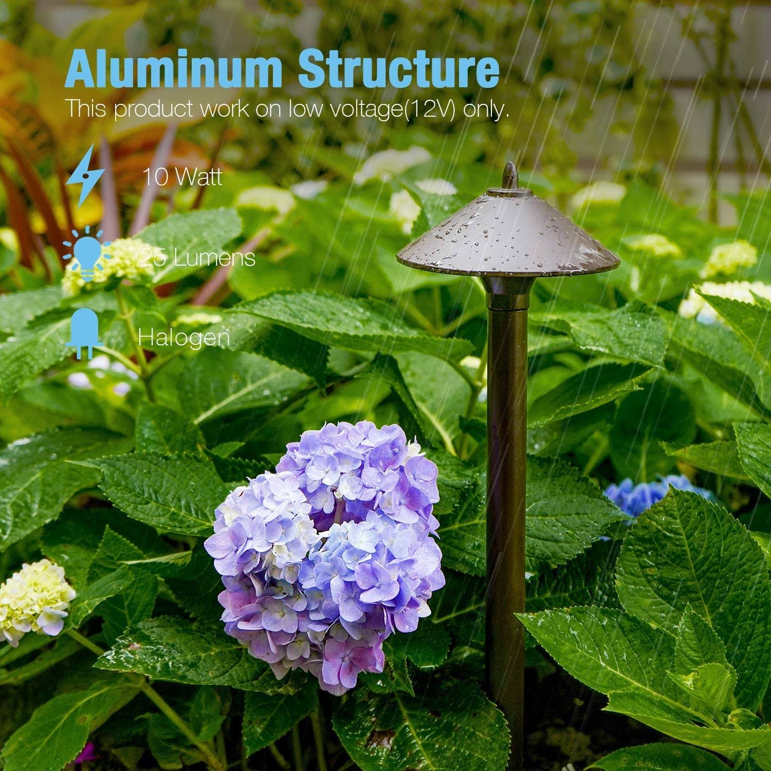 Waterproof Low Voltage Landscape Lighting Set with Spike Stand L6384