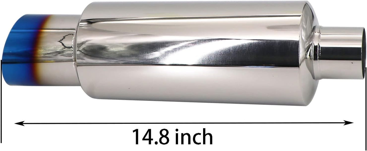 Blue Burnt Stainless Steel Exhaust Tip 18.5" Length Pack of 2 X91958
