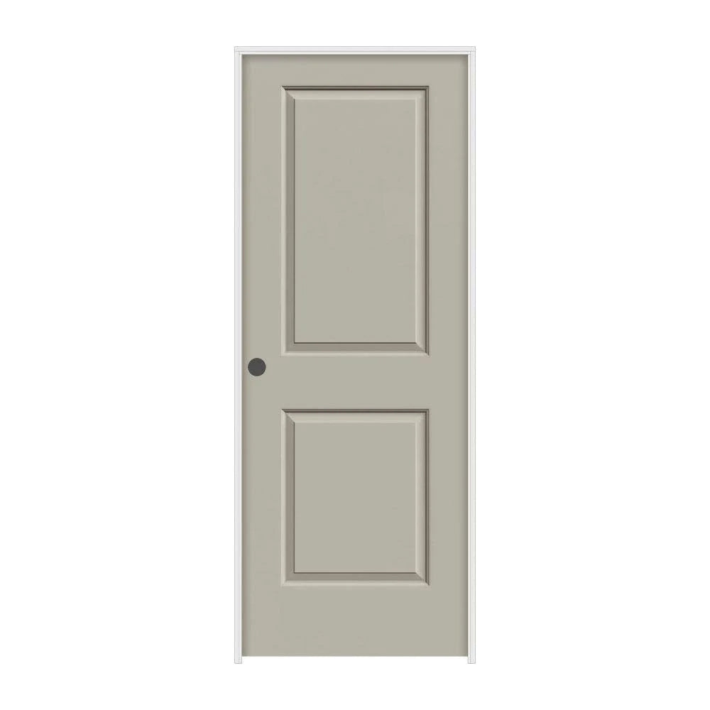 28 in. x 80 in. Desert Sand Painted Right-Hand Molded Composite MDF Single Prehung Interior Door Q619