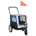 Gray and Blue Pet Bike Trailer Jogging Stroller U60511