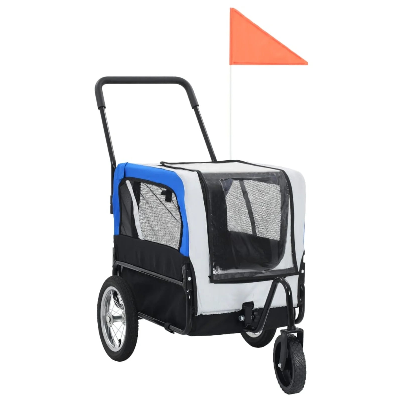 Gray and Blue Pet Bike Trailer Jogging Stroller U60511
