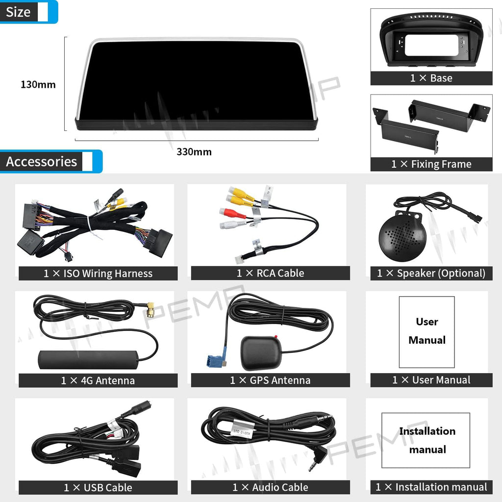 Blue Anti-Glare Vertical Screen 10.25 Android 11 Auto Carplay Snapdragon 662 8 Core 4+64GB for BMW E60 E61 CCC M833622