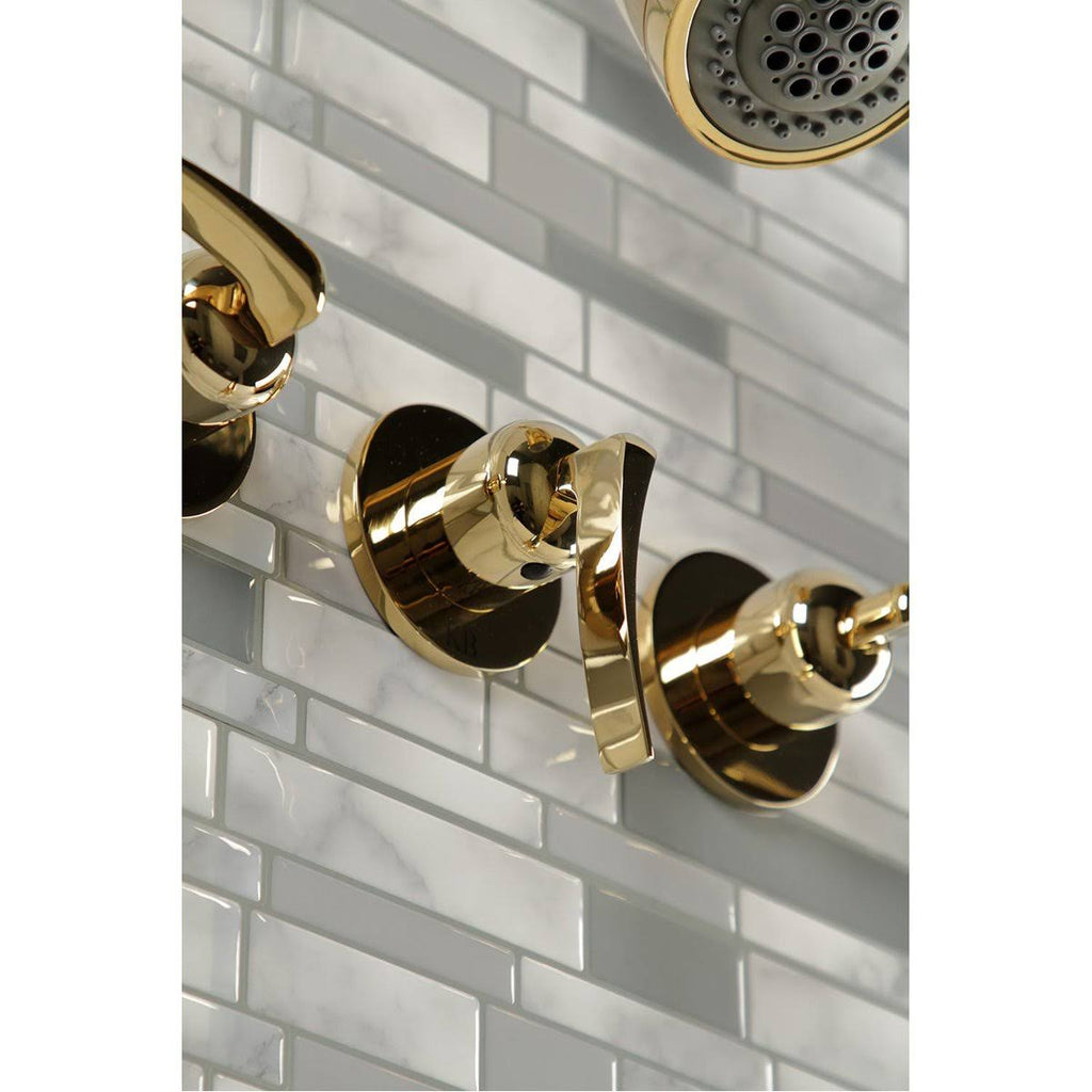 Three Handle Tub and Shower Faucet Matte Black M8047