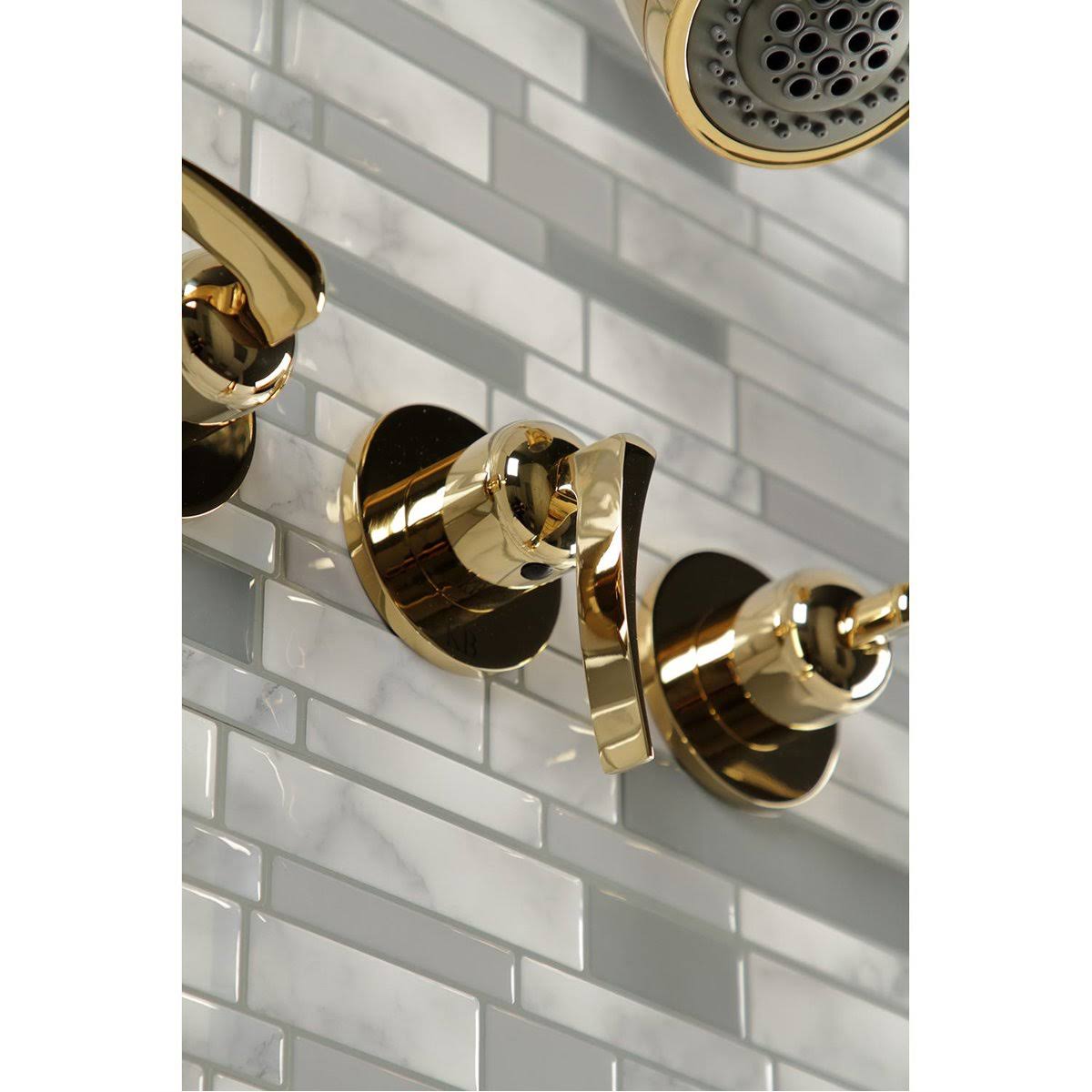 Three Handle Tub and Shower Faucet Matte Black M8047