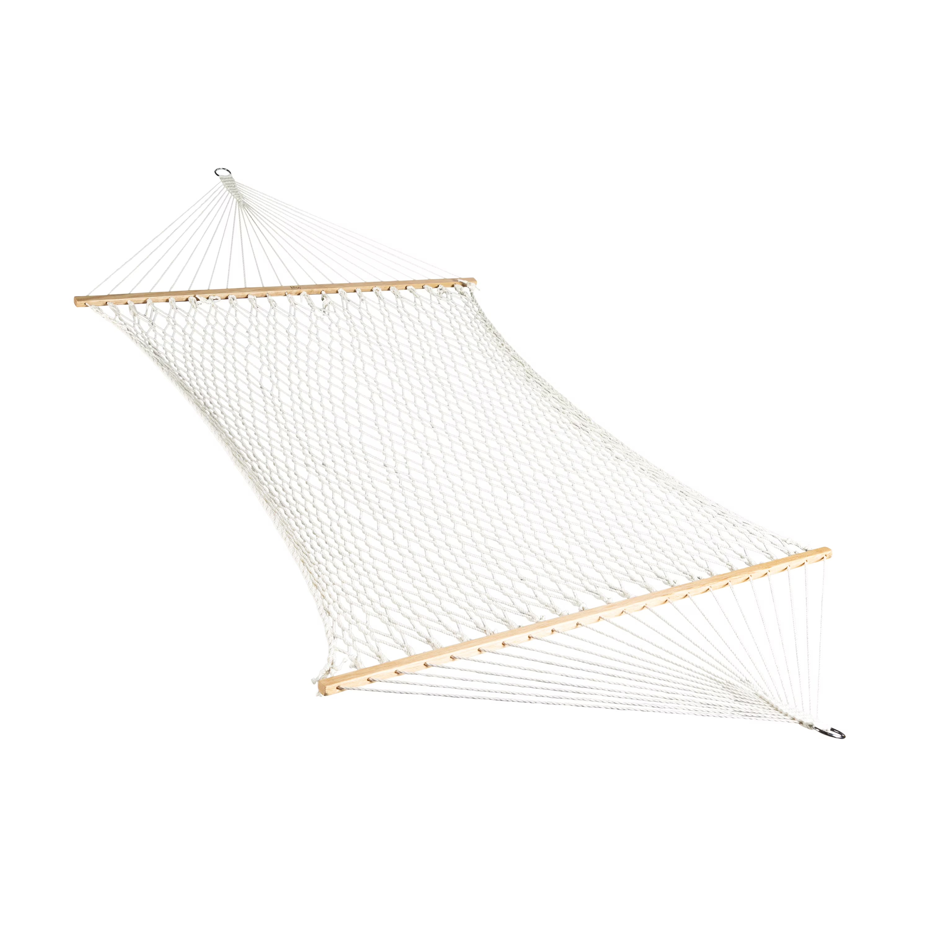White Cotton Rope Hammock with Spreader Bar, 60-in. Wide, 450 lb. Capacity W165993
