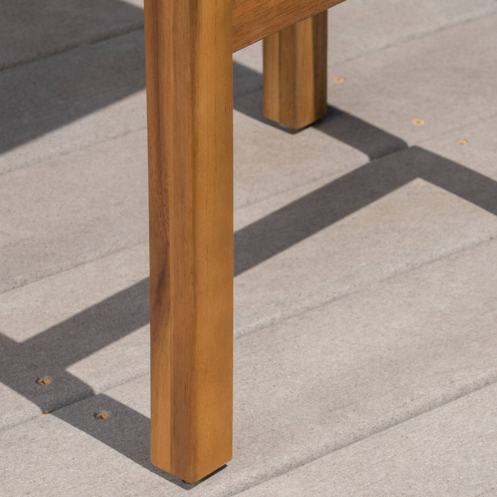 Gray Acacia Wood Outdoor Bar Stool Set of 4 X3788