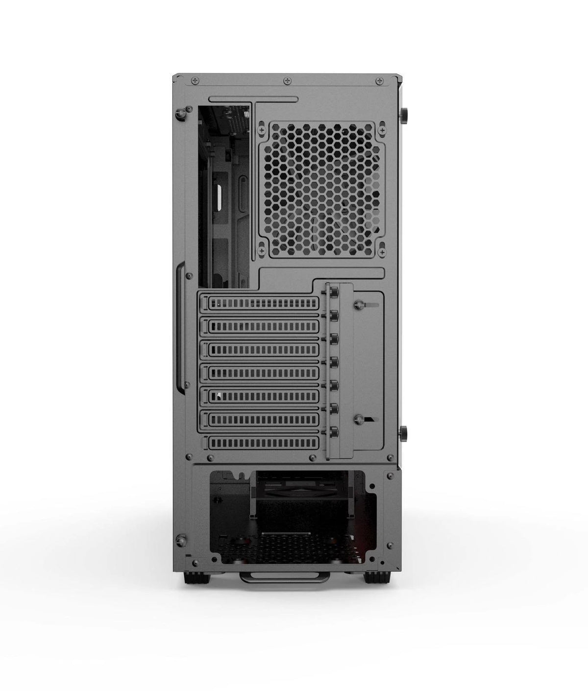 Black Compact EATX Mid-Tower Case with Tempered Glass A985370