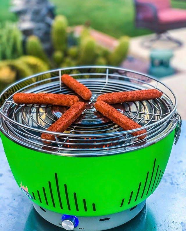 Green Portable Charcoal BBQ Grill with Carrying Bag R211123