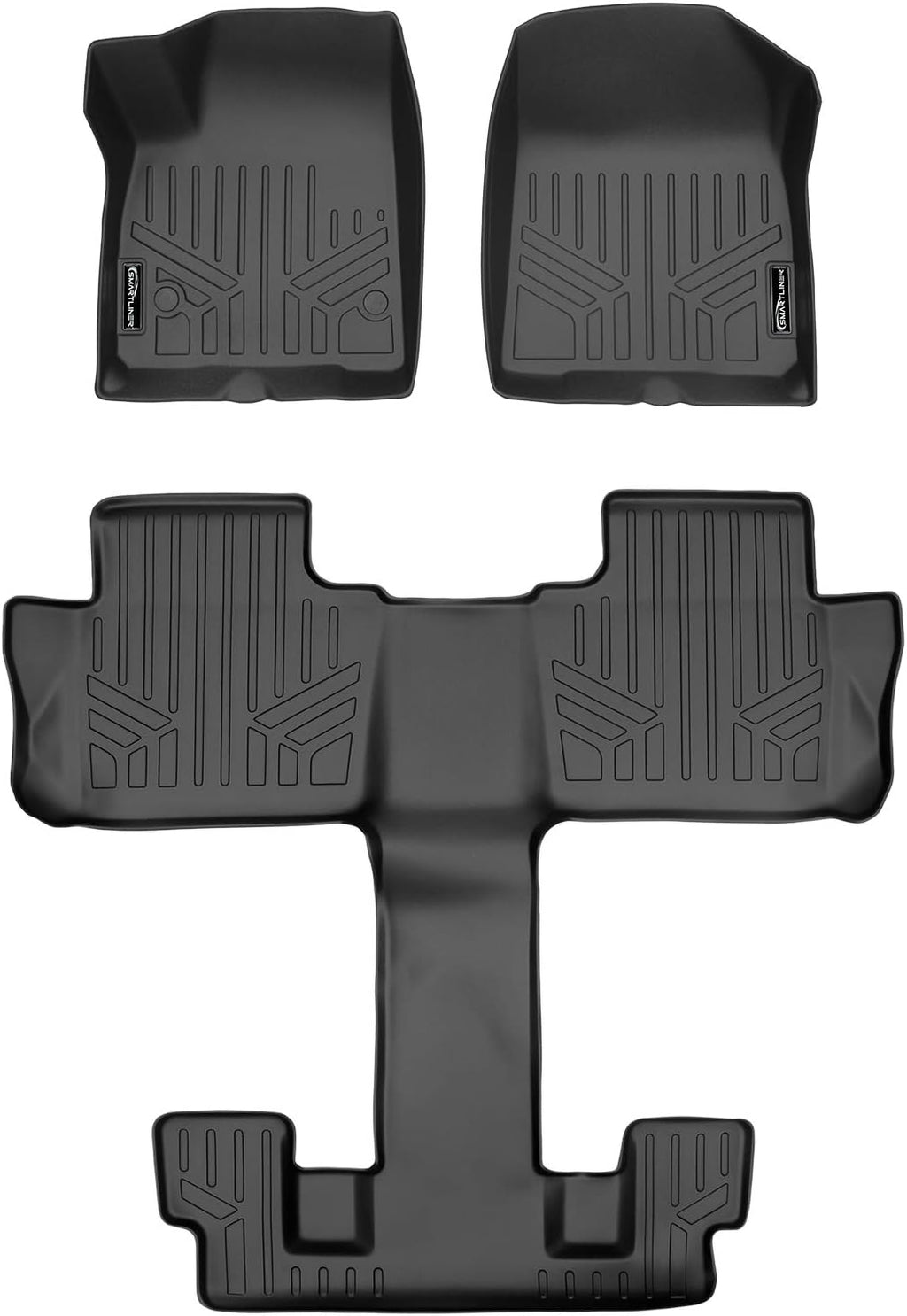 Custom Fit Floor Mats 3 Row Liner Set Black T61461