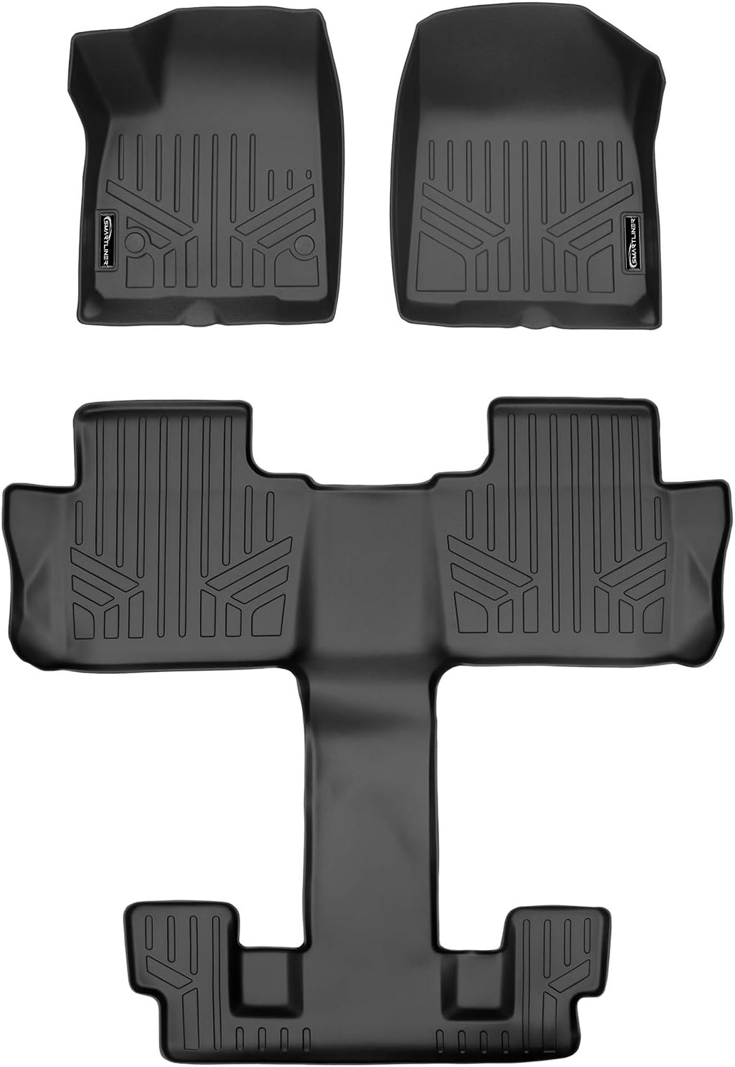 Custom Fit Floor Mats 3 Row Liner Set Black T61461