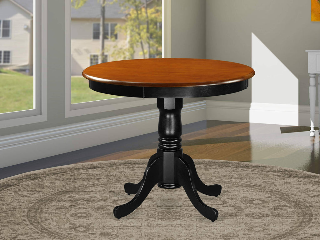Antique Table Round with Black and Cherry Finish O74004
