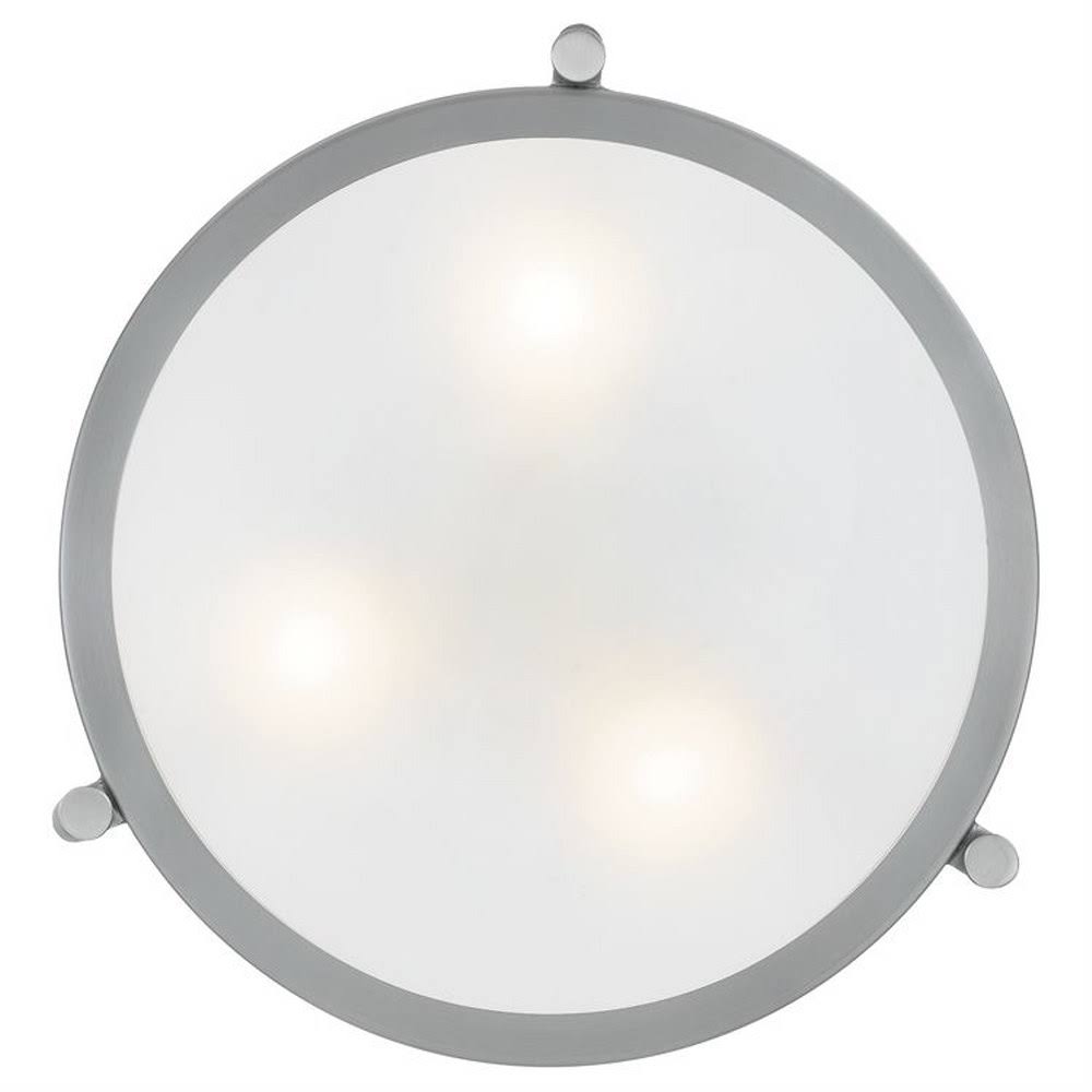 3 Light Semi-Flush Mount Brushed Nickel Finish N498