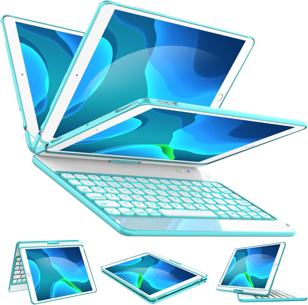 Black Slim Wireless Keyboard Case with Folio Hard Back Cover N70925