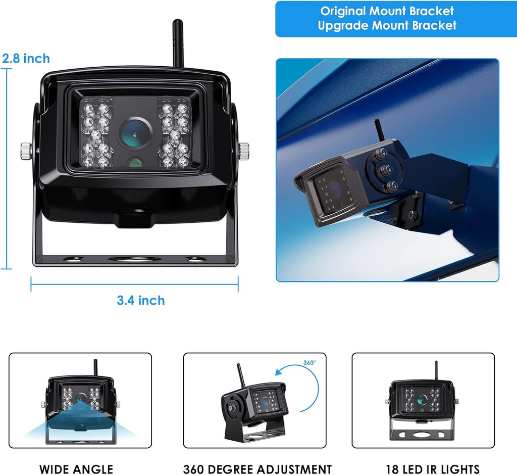 HD Wired Backup Camera System Kit with 7" LCD Monitor H877
