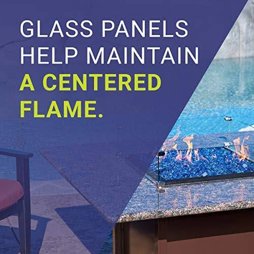 Tempered Glass Flame Guard for Drop-In Fire Pit Pan Z8516