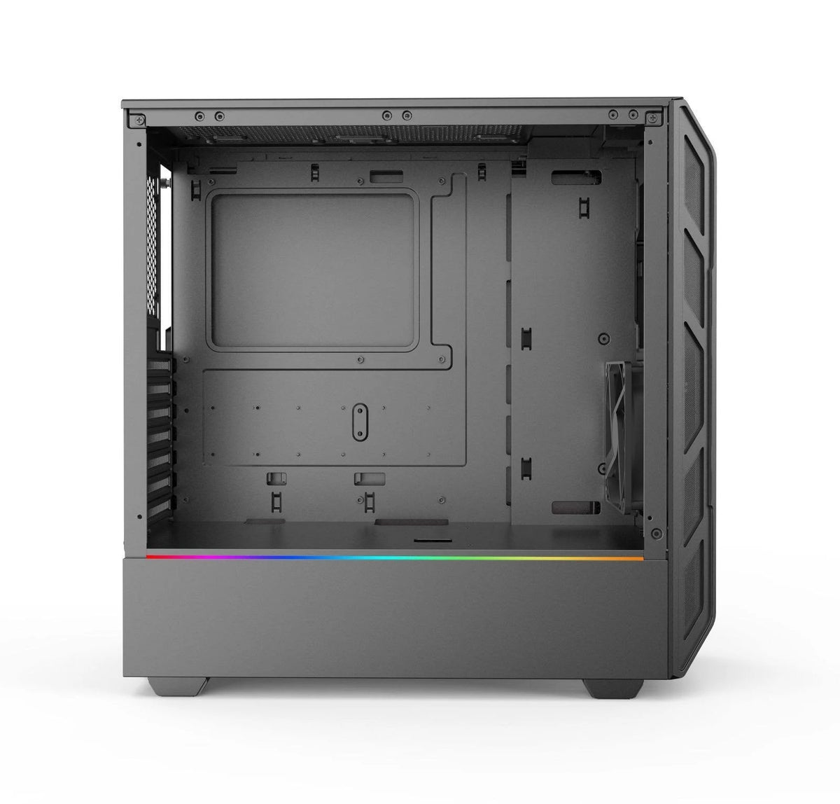 Black Compact EATX Mid-Tower Case with Tempered Glass A985370