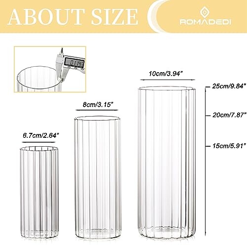 Set of 6 Cylinder Glass Candle Holders Q102638