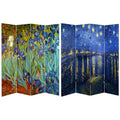 6 ft. Tall Double Sided Canvas Room Divider U71655