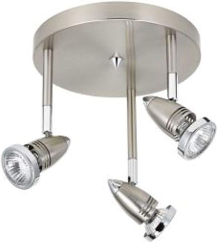 Modern 3-Light Ceiling Canopy, Brushed Nickel I292242
