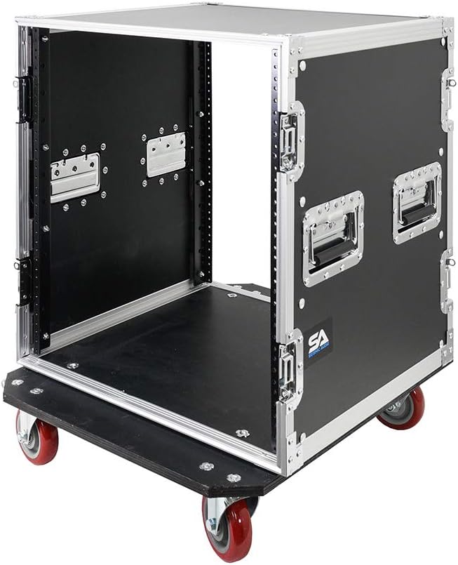 12U Pro Audio DJ Road Rack Case with Casters O69560