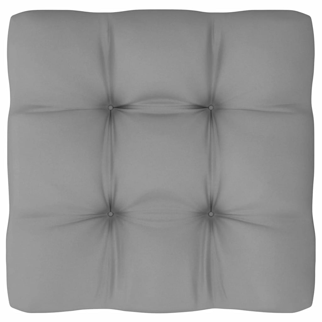 11 Piece Gray Cushioned Pinewood Outdoor Sectional Sofa Set G79459