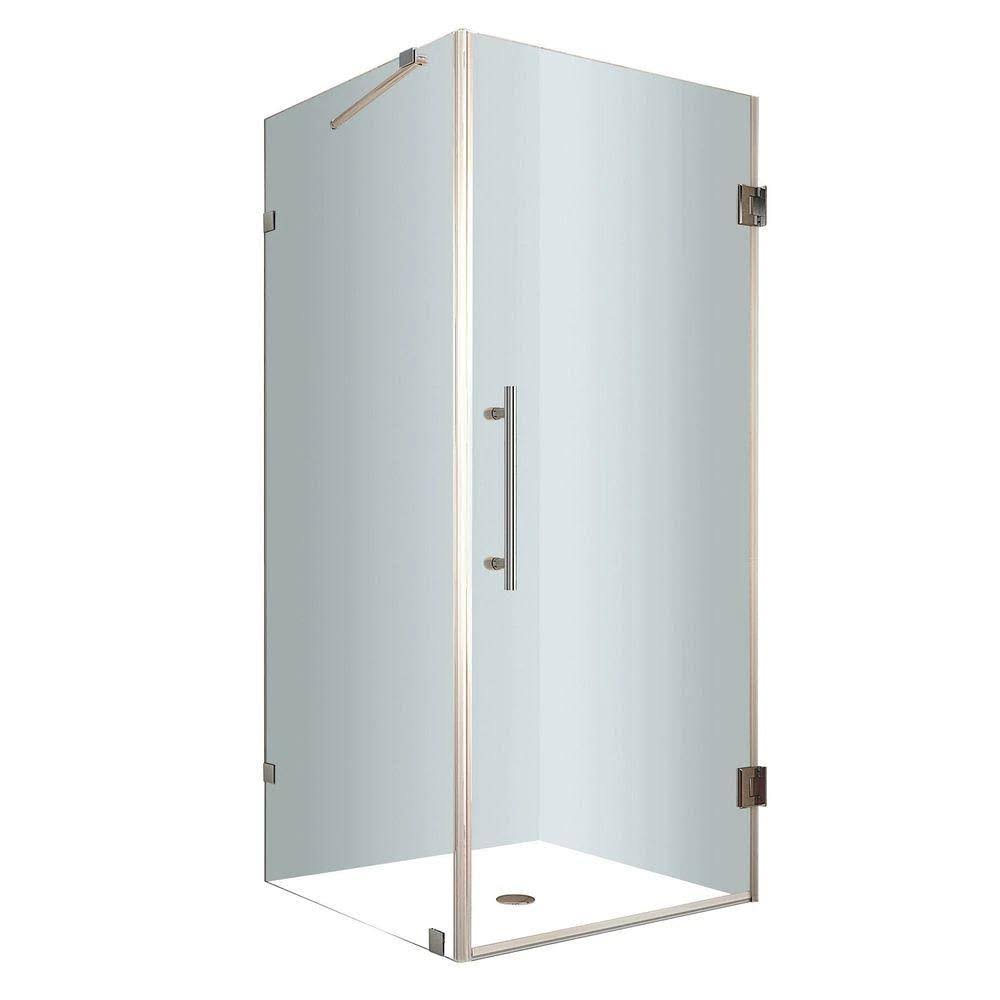 Chrome Frameless Square Shower Enclosure S3358