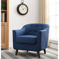 Light Blue Fabric Barrel Club Chair H61568