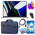 Refurbished MacBook Pro 14" Laptop, M1 Pro, 8 Core CPU, 14 Core GPU, 16GB RAM, 512GB SSD, Silver, Blue Bag U926332