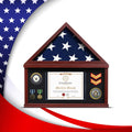 Mahogany Frame Flag Display Case for Burial Flag with Felt Lining E5300