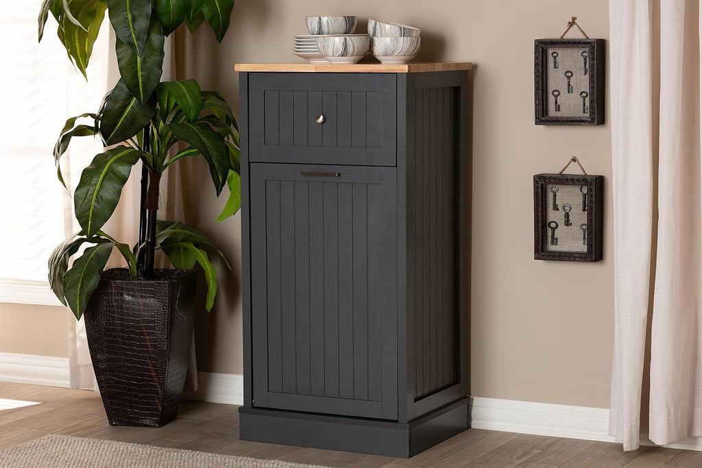 Dark Grey Oak Brown Kitchen Cabinet K976334