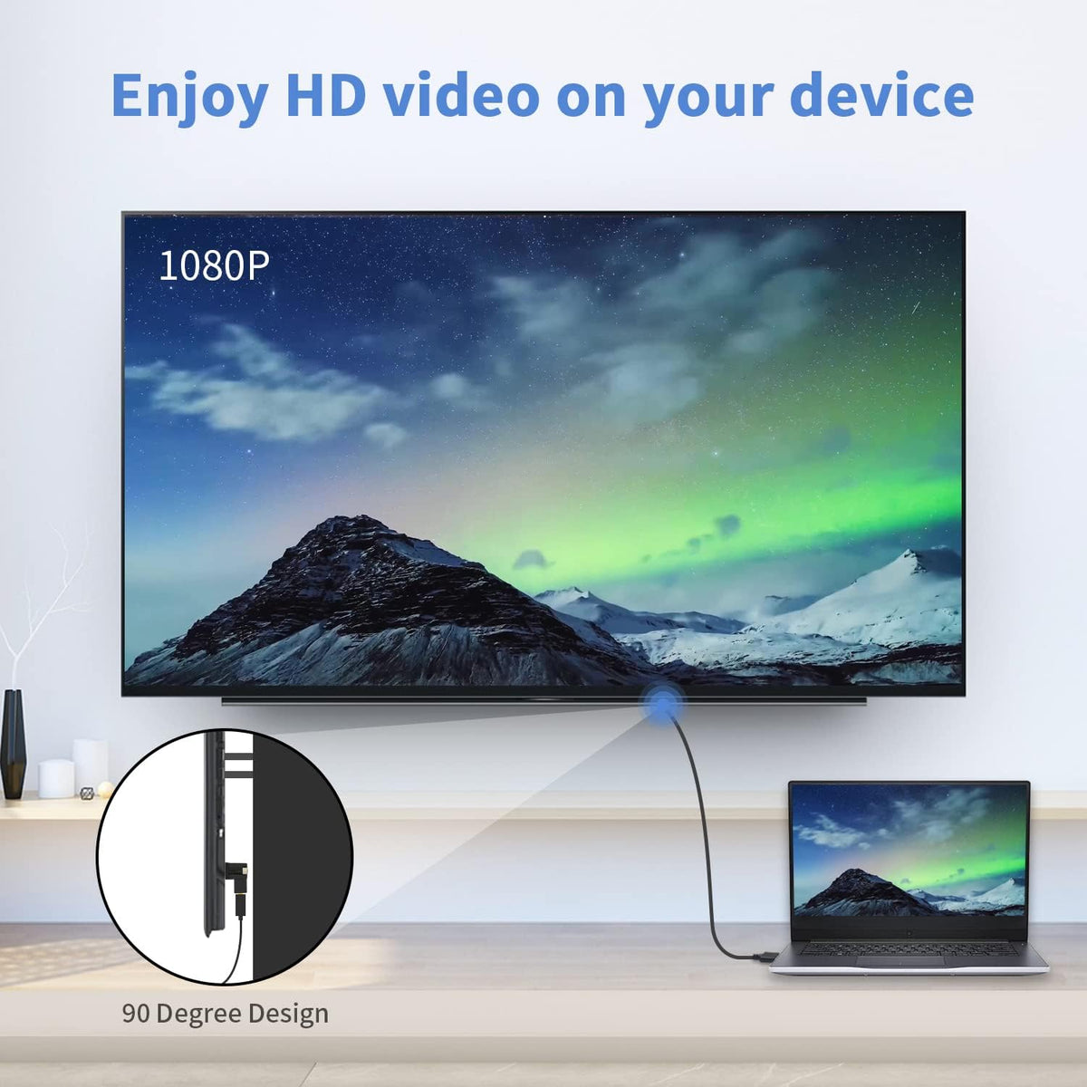 HDMI to DVI Adapter 90 Degree Angled 2pack Z563445