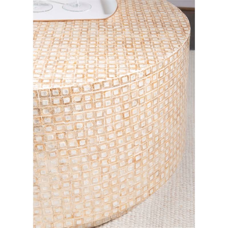 Gold Capiz Mosaic Coffee Table P830