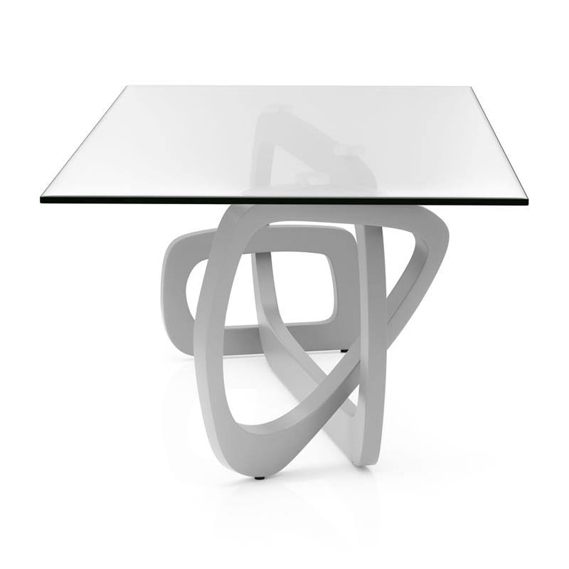Contemporary Glass Top Coffee Table in Champagne H5141