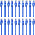 Blue Cat5e Ethernet Patch Cable 10 Feet 20-Pack R174628