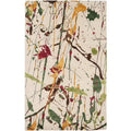 Ivory/Multi Abstract Wool Area Rug L327