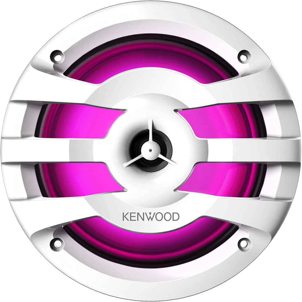 6-1/2" 2-Way Marine Speakers with Grilles (Pair) with Built-in LED Lights K1409