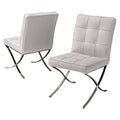 White Leather Dining Chair Set of 2 Z67238