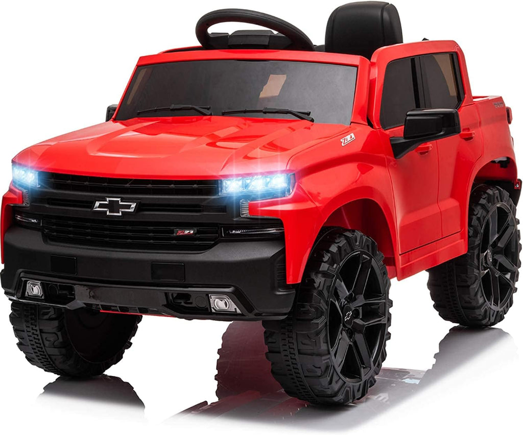 12V Licensed Chevrolet Silverado Ride On Truck Battery Powered Toy with Remote Control S599490