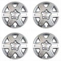 Silver 6 Spoke Plastic Wheel Covers Hubcaps Set of 4 S240