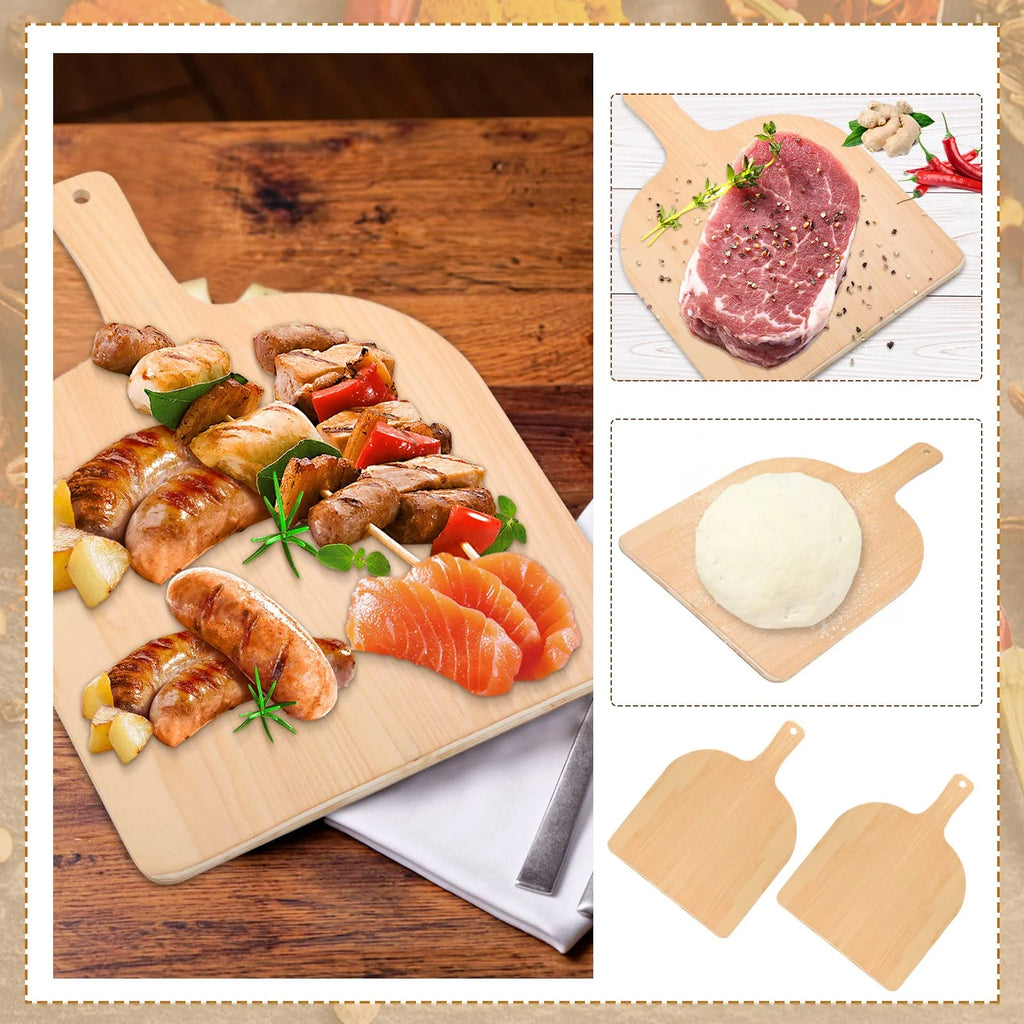 12in Natural Wood Bamboo Pizza Peel with Handle N206470