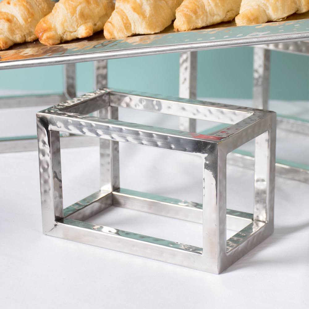 Hammered Stainless Steel Frame Riser Set Y629692