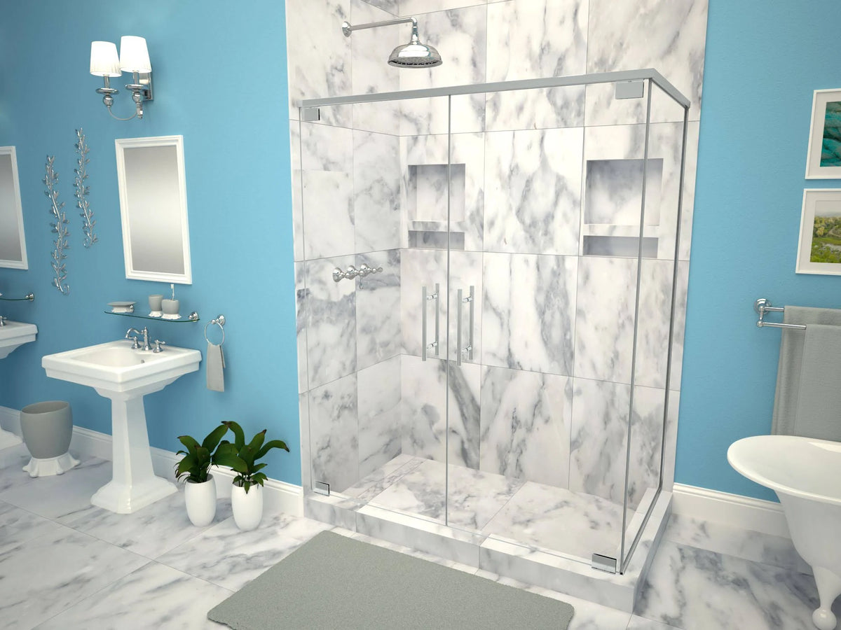 48x22 x 34x22 Double Threshold Shower Base with Drain X419