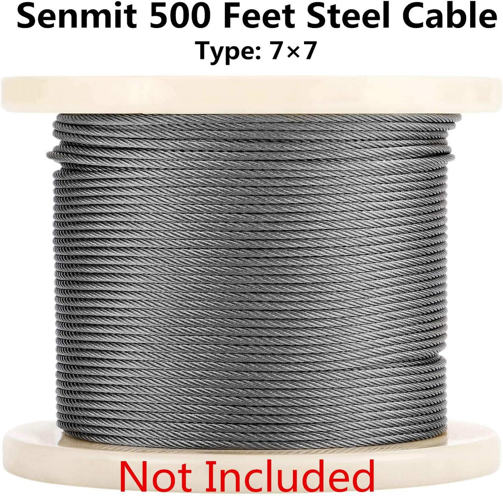 12 Pairs Stainless Steel Adjustable Angle 1/8 Wire Rope Cable Railing Hardware Kit Pack of 2 K3052