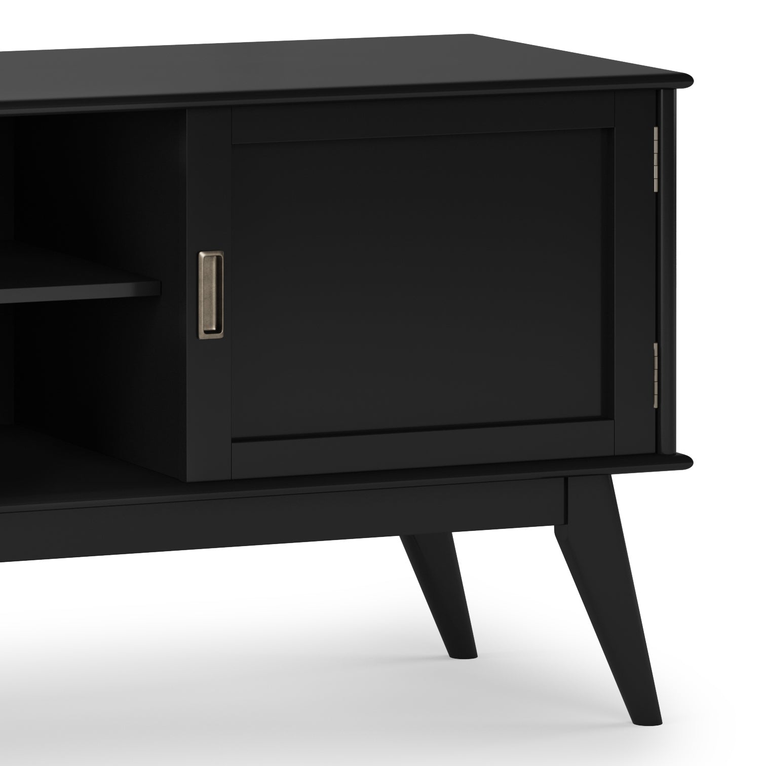 Black Low TV Media Stand Y784380