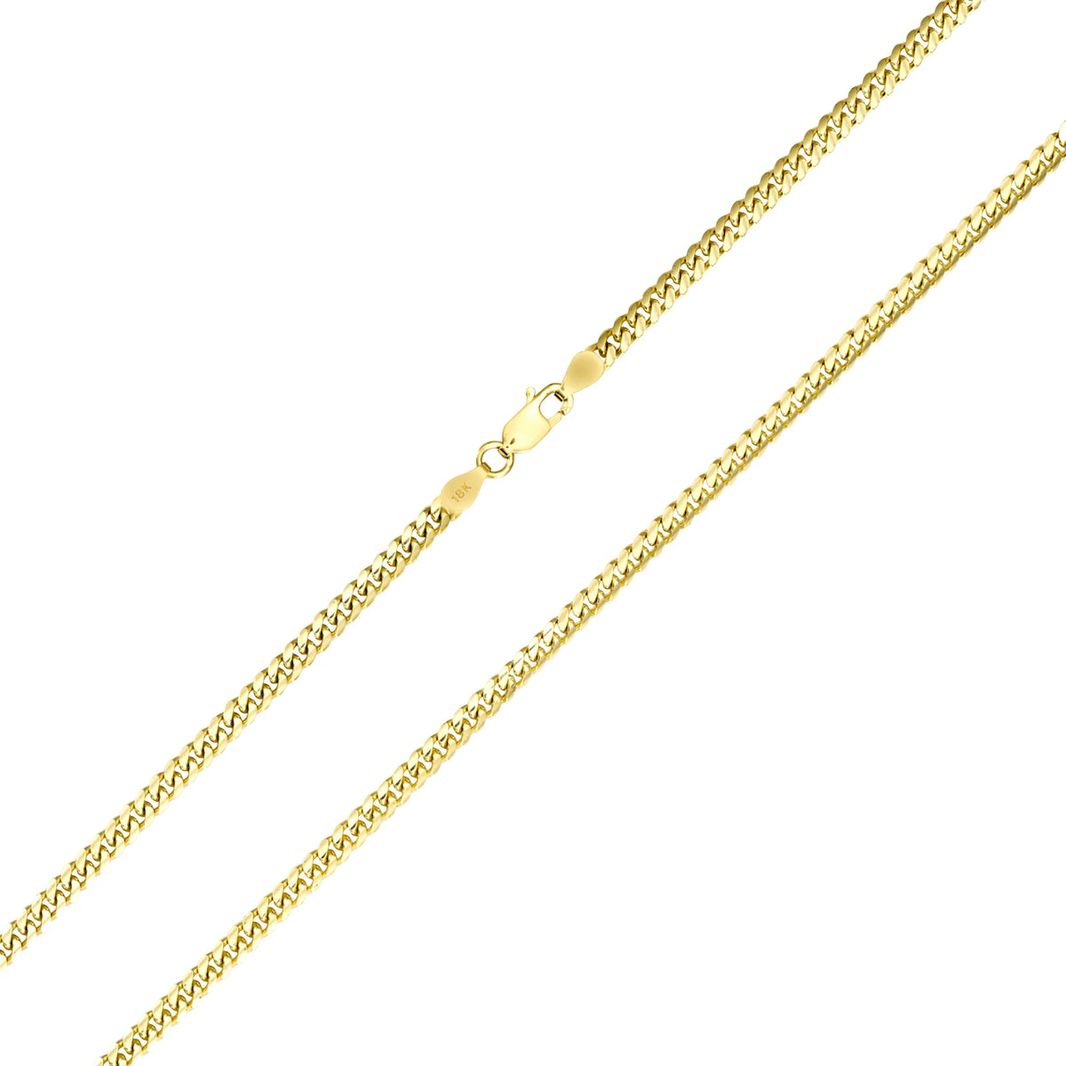 18K Yellow Gold Solid Miami Cuban Link Chain Pendant Necklace 16" - 30" A403