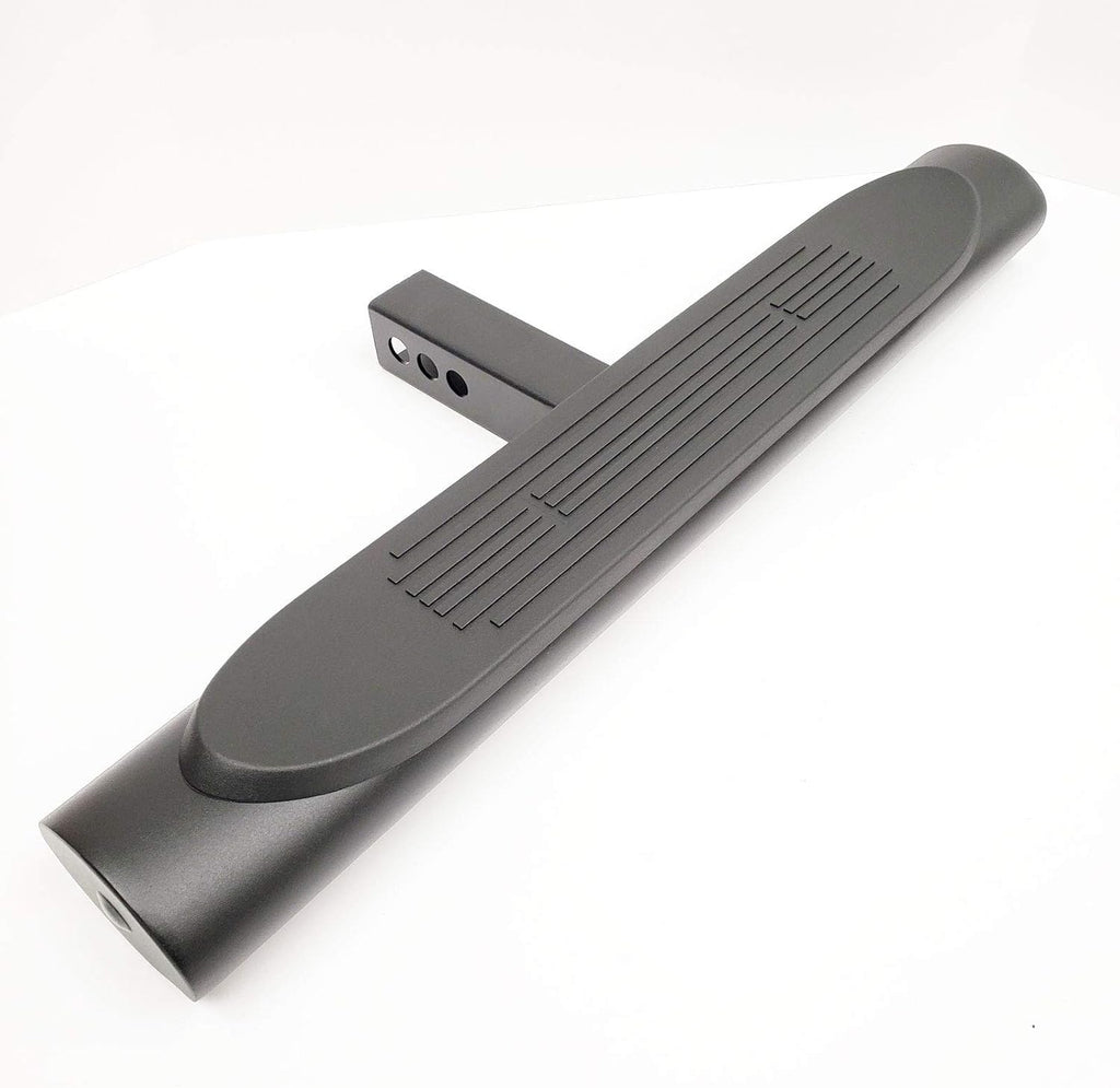 28" Towing Hitch Step Bar 2" Receiver Black 4" Oval Straight Universal Truck Trailer Rear Bumper Guard R1876